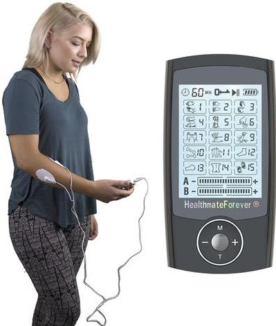 picture shows placement of the stimulation pads with tens unit