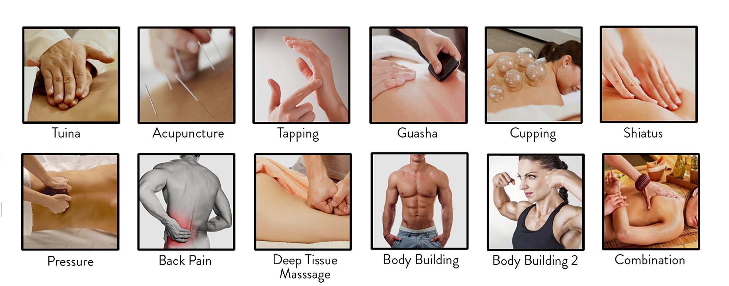 massage modes demonstrated to explain what they mean